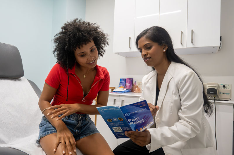 Shoulder Pain Treatment CTA Background Pain clinics offer relief through multimodal pain treatments, diagnostic methods, and holistic care. Pain Treatment Specialists can treat the root cause of your pain.